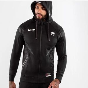 UFC Venum Authentic Men’s Fight Night Walkout Full Zip Hoodie in Black (small)